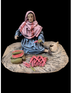 Mujer vendiendo rábanos 21cm