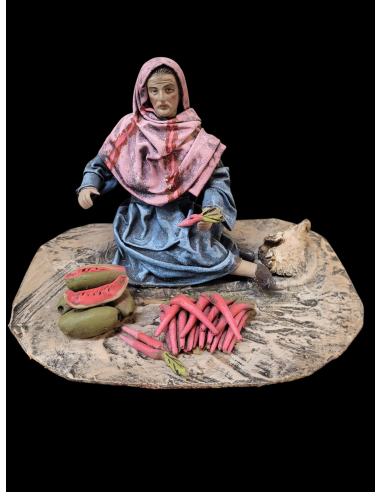 Mujer vendiendo rábanos 21cm