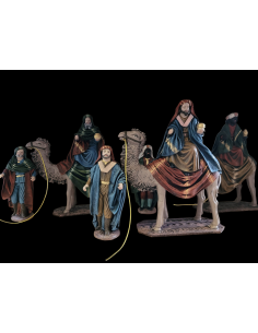 Reyes Magos a camello 12cm