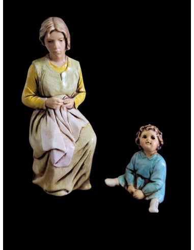 Mujer con bebé Landi 10 cm