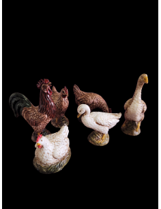 Juego de gallinas Landi 10 cm