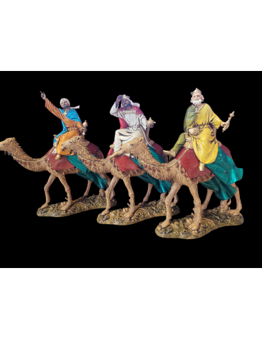Tres Reyes Magos a camello 12 cm