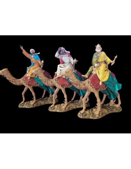 Tres Reyes Magos a camello 12 cm