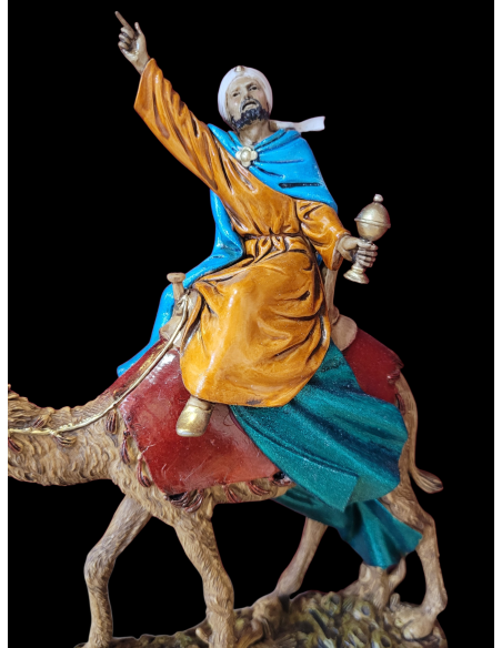Tres Reyes Magos a camello 12 cm