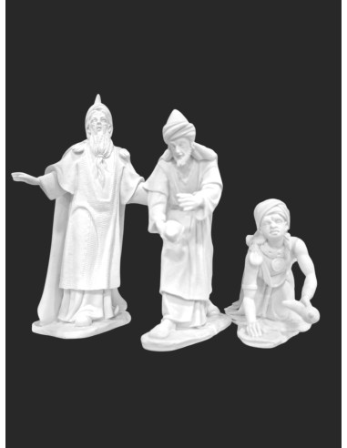 Reyes Magos adorando 20 cm