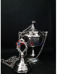 Incensario Plateado con cadena