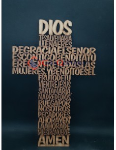 Cruz Madera Dios te Salve María