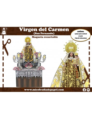 Recortable Virgen del Carmen Coronada