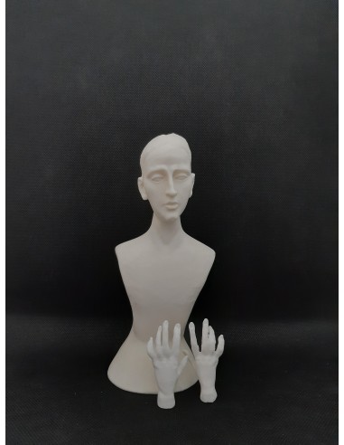 Busto marmolina Virgen 40 cm